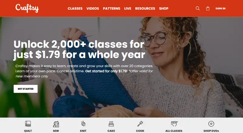 Craftsy screenshot