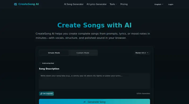 CreateSong AI screenshot