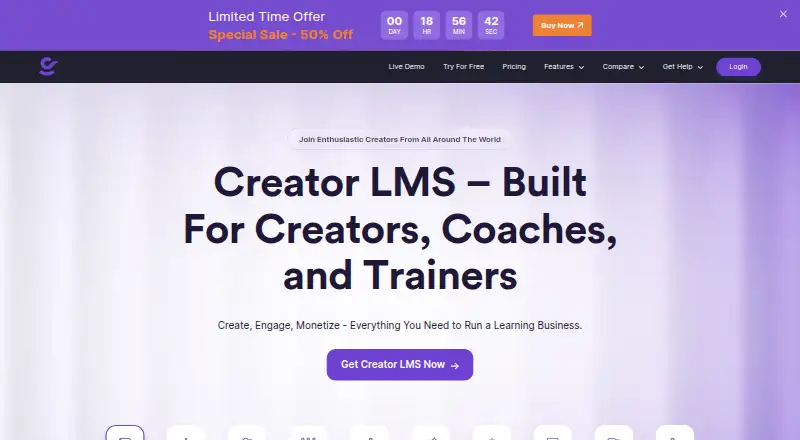 Creator LMS screenshot