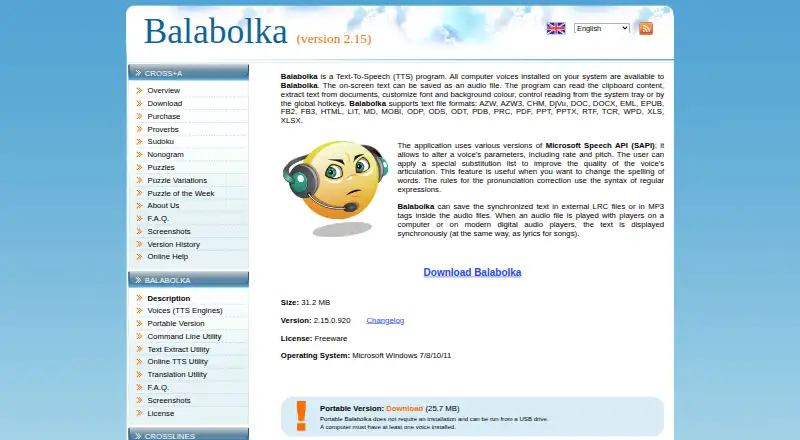 Balabolka screenshot