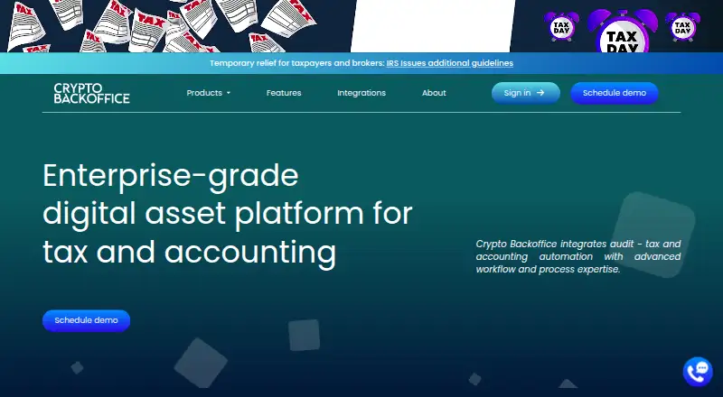 Crypto Backoffice screenshot