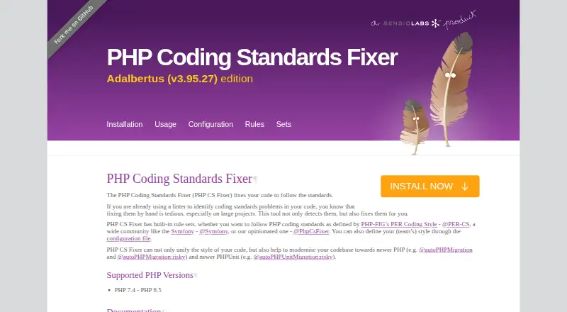 PHP CS Fixer screenshot