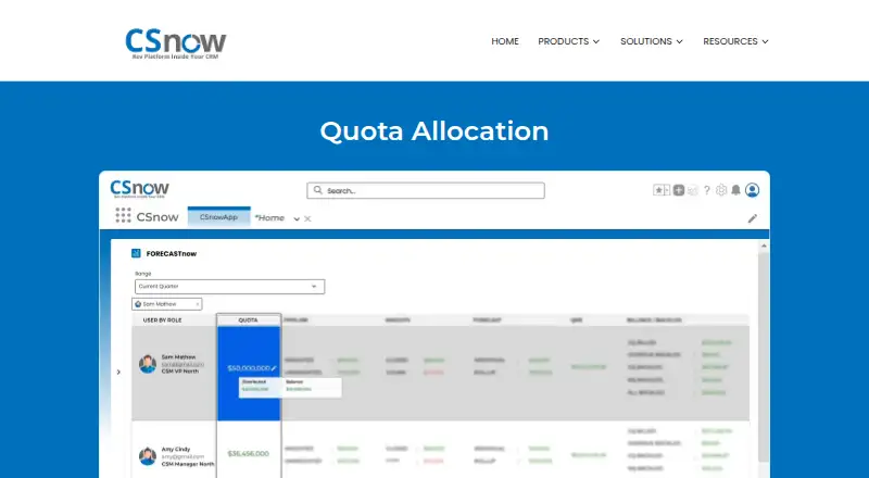 CSnow Quota Allocation screenshot