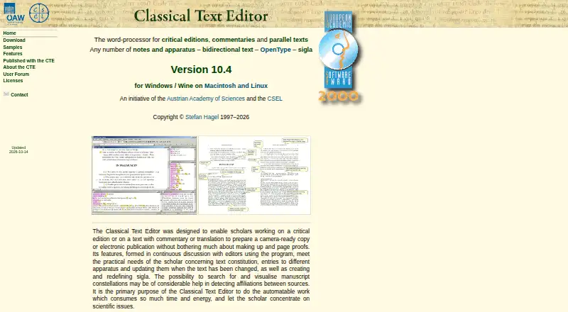 Classical Text Editor screenshot