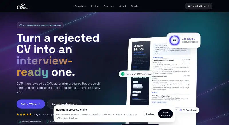 CV Prime screenshot