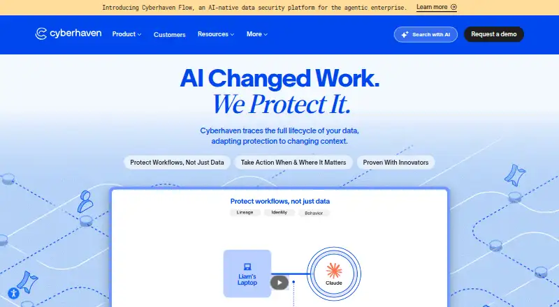 Cyberhaven Data Security Platform screenshot