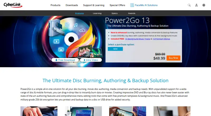 CyberLink Power2Go screenshot