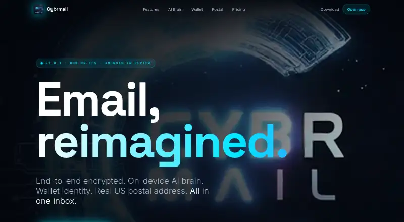 Cybrmail screenshot