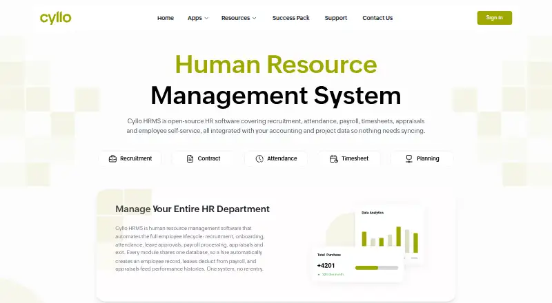 Cyllo HRMS screenshot