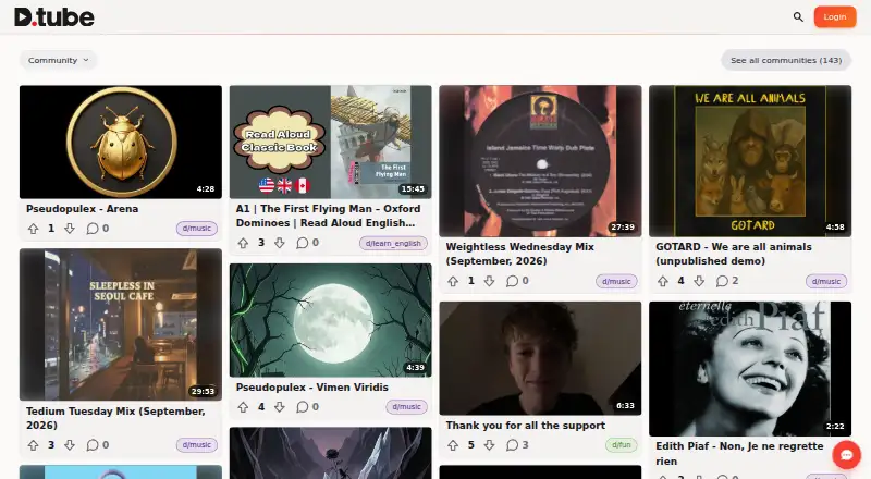 DTube screenshot