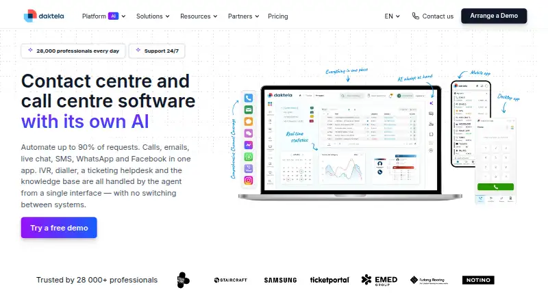 Daktela Contact Centre screenshot