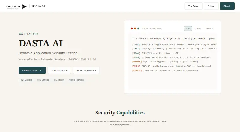 DASTA-AI screenshot
