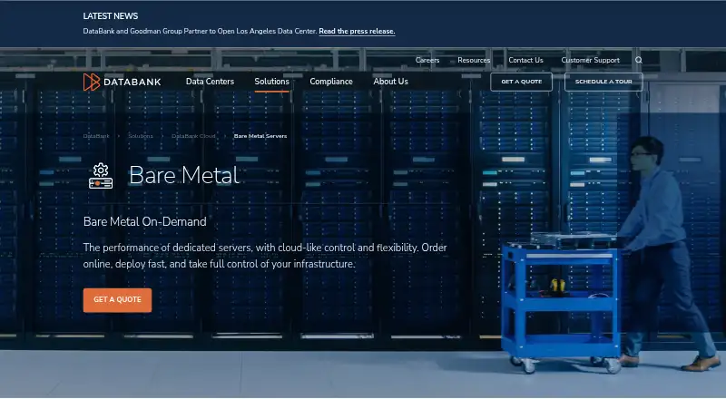 DataBank Dedicated Servers screenshot