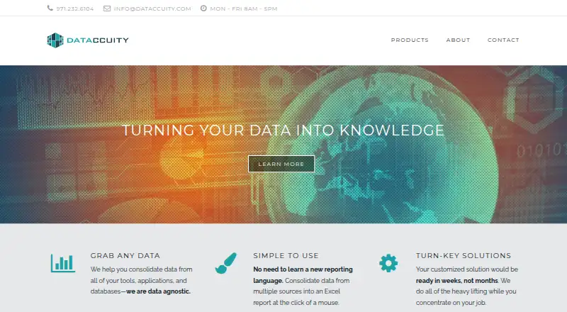 Dataccuity screenshot