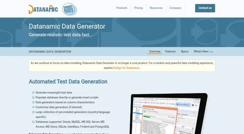 Datanamic Data Generator screenshot