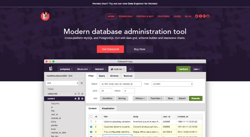 Datazenit screenshot