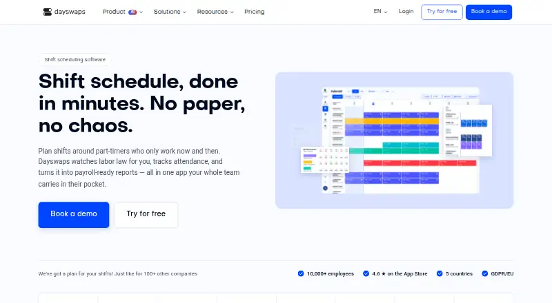 Dayswaps screenshot