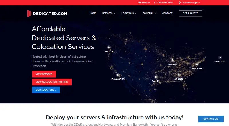 Dedicated.com screenshot