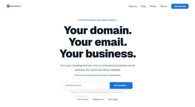 Deepbluework screenshot