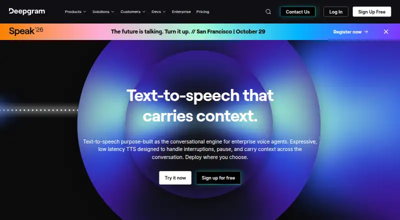 Deepgram Aura screenshot