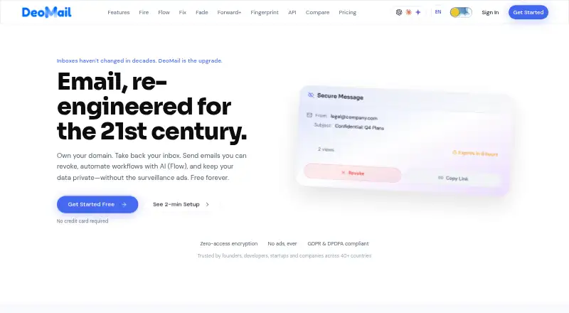 DeoMail screenshot