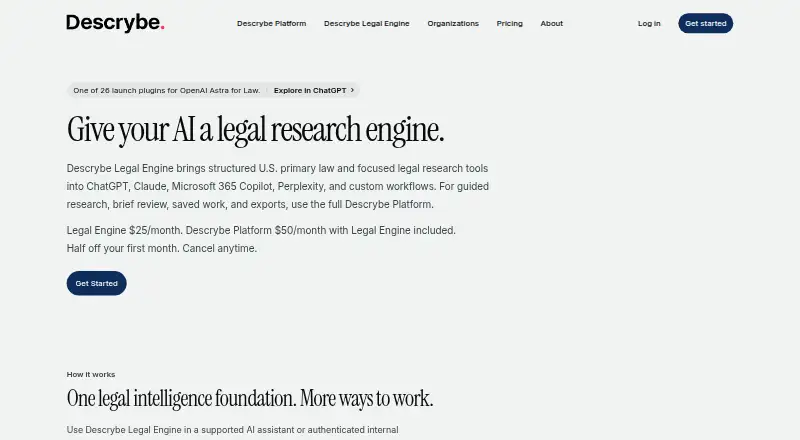 Descrybe screenshot