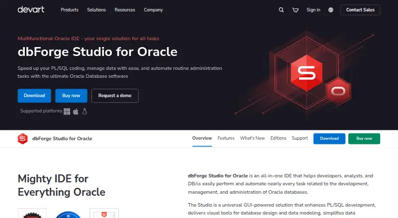 dbForge Studio for Oracle screenshot
