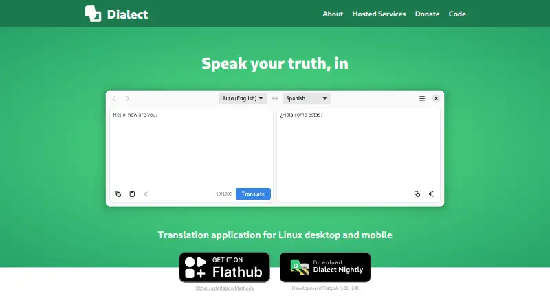 Dialect screenshot