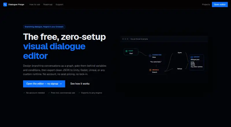 Dialogue Forge screenshot