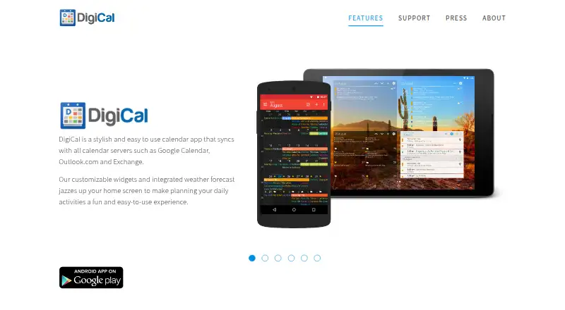 DigiCal screenshot