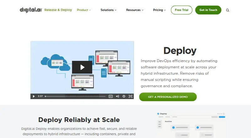 Digital.ai Deploy screenshot