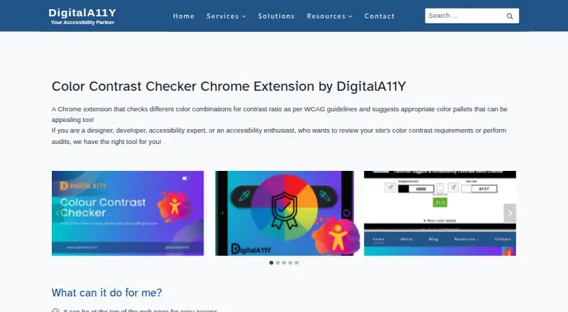DigitalA11Y Color Contrast Checker screenshot