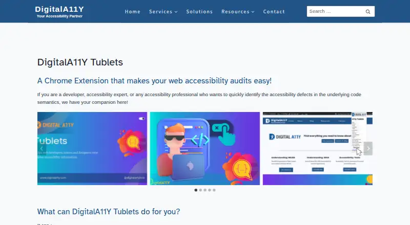 DigitalA11Y Tublets screenshot