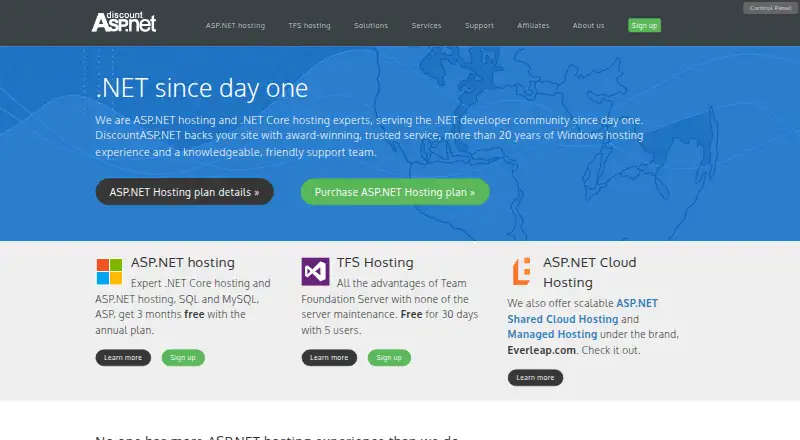 DiscountASP.NET screenshot