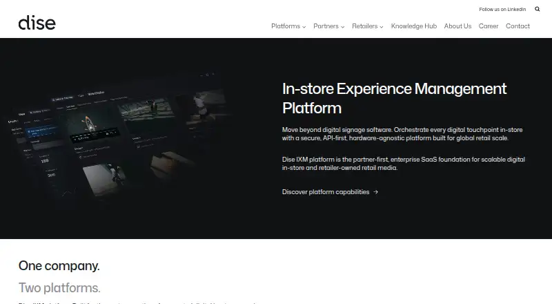 Dise IXM Platform screenshot