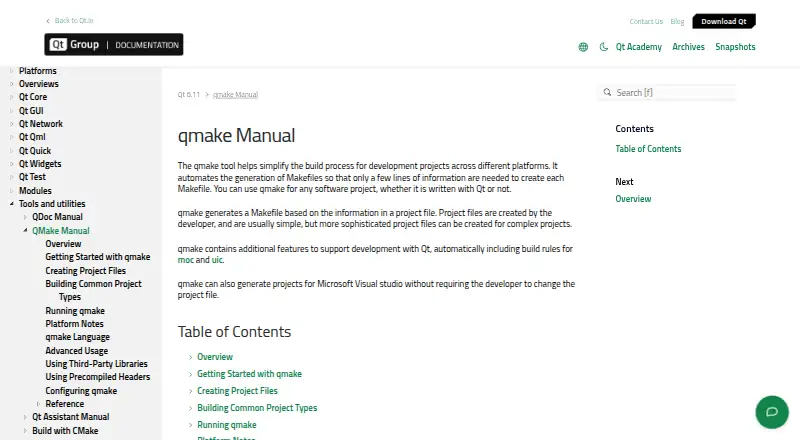 qmake screenshot