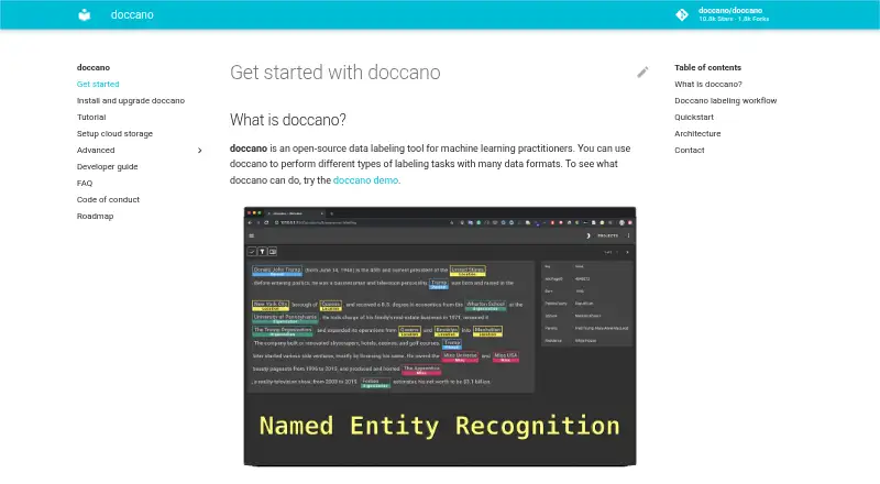 Doccano screenshot