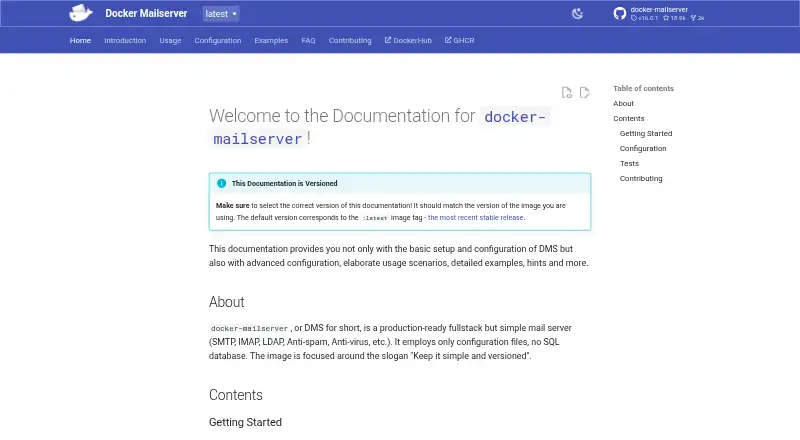 Docker Mailserver screenshot