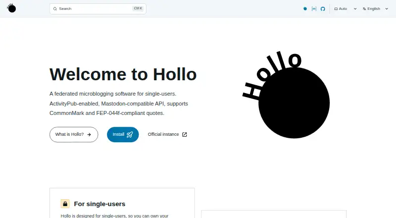 Hollo screenshot