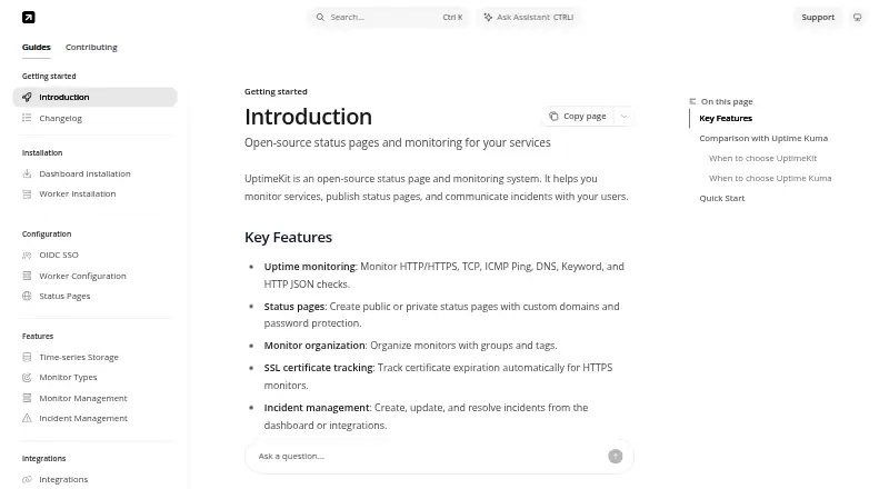 UptimeKit screenshot
