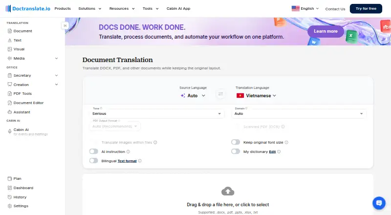 DocTranslate screenshot