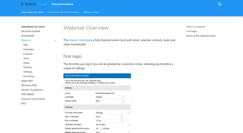 Kopano WebApp screenshot