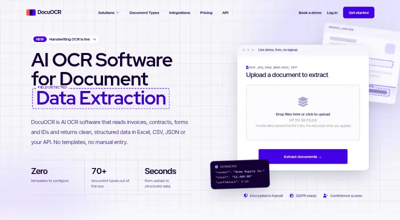 DocuOCR screenshot