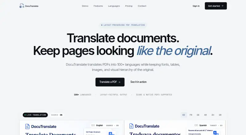 DocuTranslate screenshot