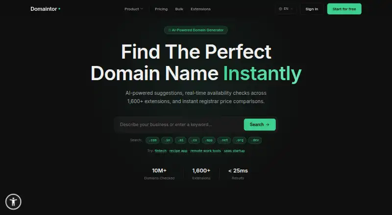 Domaintor screenshot