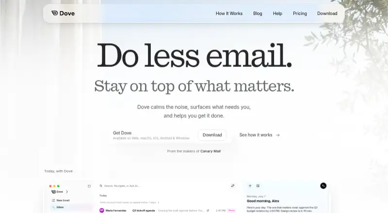 Dove screenshot