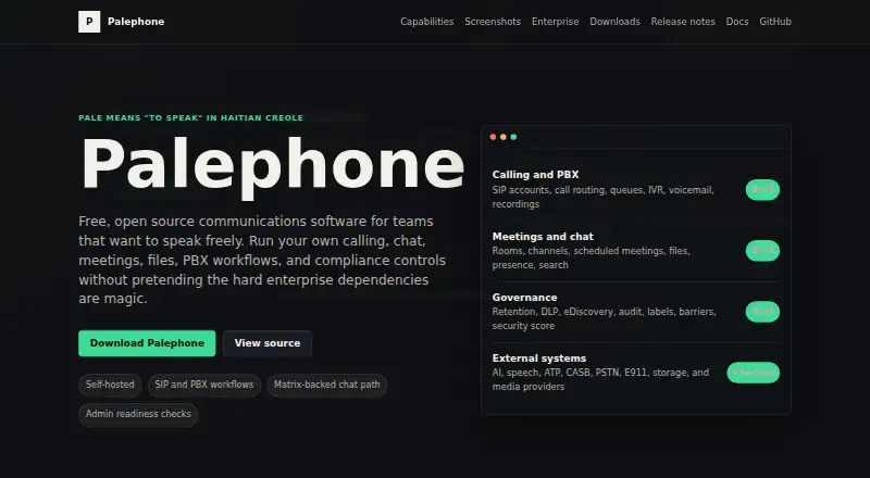 Palephone screenshot