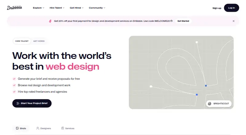 Dribbble screenshot