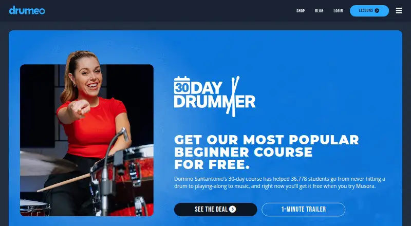 Drumeo screenshot