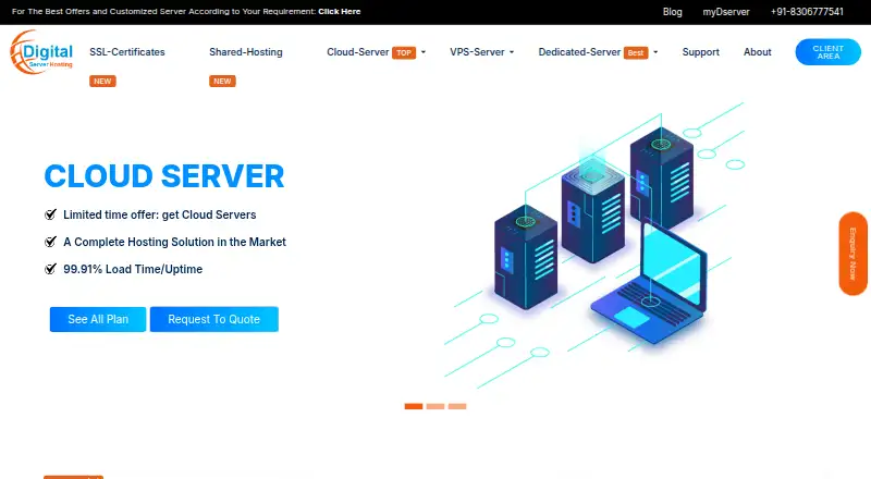 Dserver Hosting Dedicated Servers screenshot